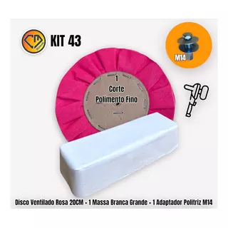 Kit 43 Ventilado Rosa 20cm+ Adaptador+massa-aluminio Cm Voltagem 110v