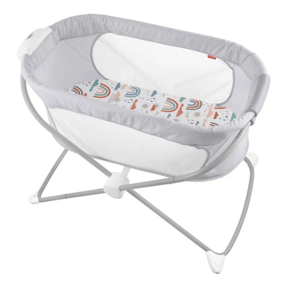 Cuna Moises Portatil Y Plegable Fisher Price Color Gris