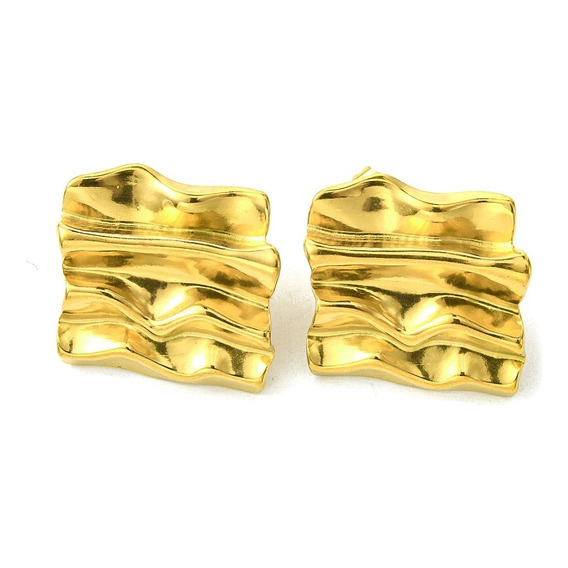 Aros Chunky Statement Gold Tendencia Bañados Oro 18k