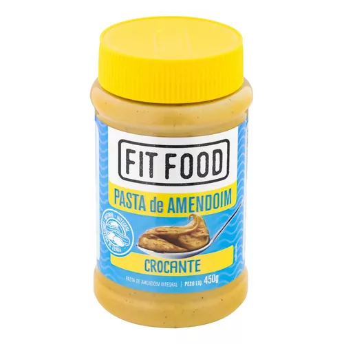 Pasta de Amendoim Crocante Integral Fit Food Pote 450g