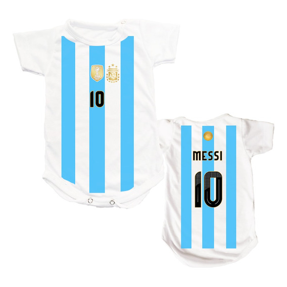 Body Bebe Camiseta Argentina Campeon Personalizada 2024