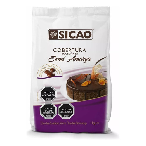 Chocolate Cobertura Sicao Semi Amargo Ganache