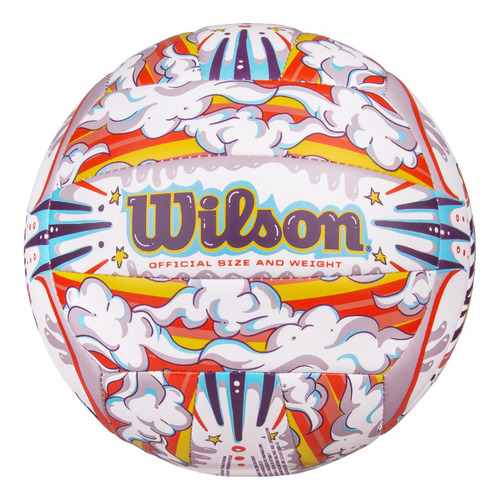 Balón de voleibol Wilson GRAFFITI PEACE   nº 5  color blanco/violeta  para sintético