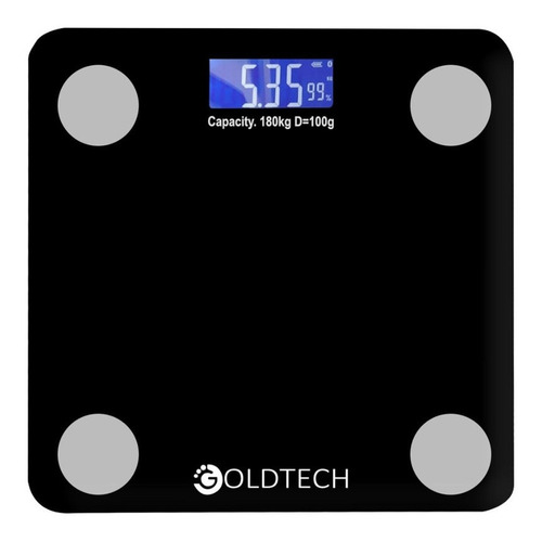 Balanza De Vidrio para Baño Digital 180 kg con APP para monitoreo Goldtech LTHOG300