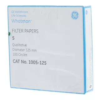 Papel Filtro No. 5 De 12.5 Cm C/100 Whatman
