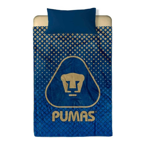 Cobija Providencia Pumas color azul con diseño pumas
