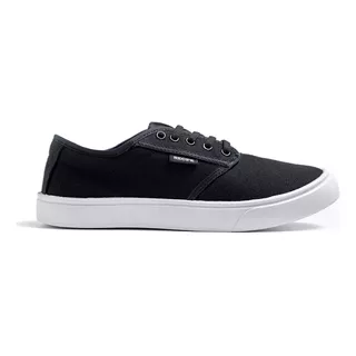 Zapatilla Lona Urbana Skate Hombre Mujer Negra  Recife