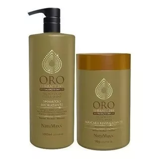 Kit Natumaxx Oro Therapy 24k C/ Shampoo 1l + Máscara 1kg