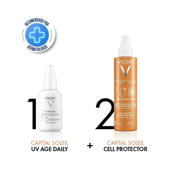 Combo Vichy Solar Cell Protect + Capital Solei Uv-age Daily 