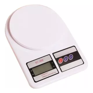 Balanza Gramera Digital De Cocina Digital Capacidad 7 Kilos Color Blanco