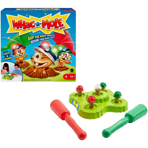Mattel Games Juego de Mesa Whac A Mole para niños de 4 años en adelante