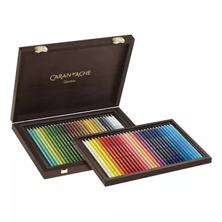 Estojo Lápis Aquarelável Supracolor Caran D'ache 60 Cores Cor Marrom