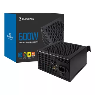 Fonte Atx 600w Bluecase Blu600 Pfc Ativo Gamer Computador 110v/220v