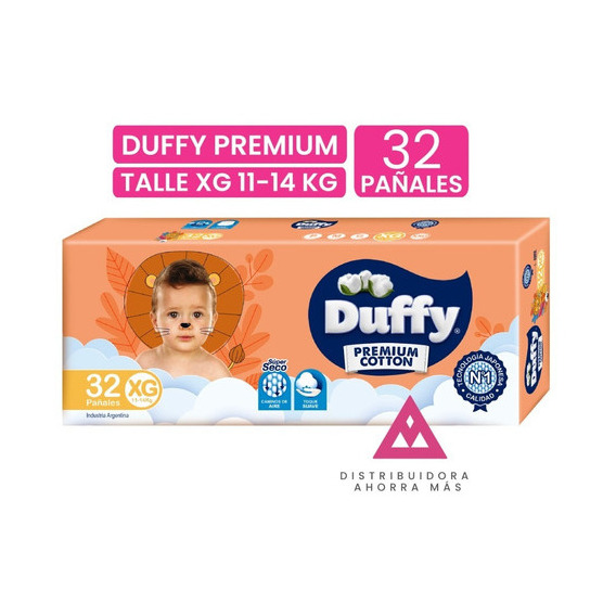 Pañales Bebes Duffy Premium Cotton Xg Género Sin género Tamaño Extra grande (XG