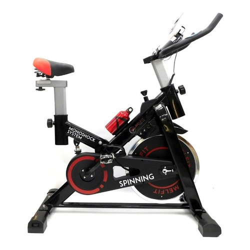 Bicicleta fija Melfit 10 kg para spinning color negro