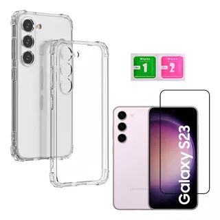 Capa Capinha + Película Vidro 3d Compatível Com Samsung S23