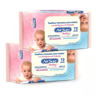 Toallas Humedas Airsun Para Bebe X 144 Unidades