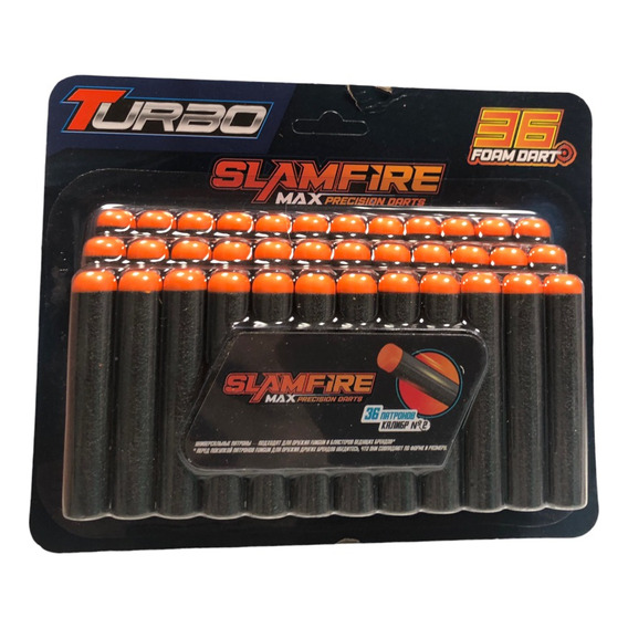 Repuestos Dardos Slamfire X 36 Unidades Pistola Blister Full