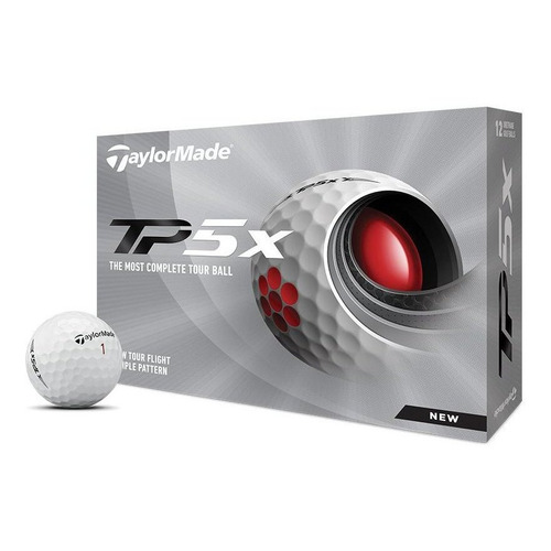 Pelota De Golf Taylormade Tp5x White Docena Color Blanco