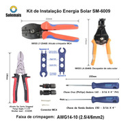Kit Ferramentas Instalação Energia Solar Mc4 + Bolsa Vonder
