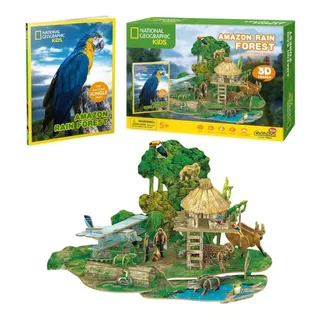 Puzzle 3d | Selva Amazonas | Natgeo Kids | Con Revista