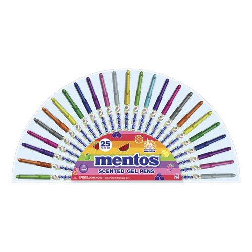 Set De Lapiceras De Gel Perfumado X25 Mentos Color de la tinta Multicolor Color del exterior Multi color