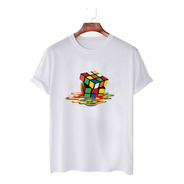 Remera Cubo Rubik Hombre Mujer Niños Modal Premium Blanca 
