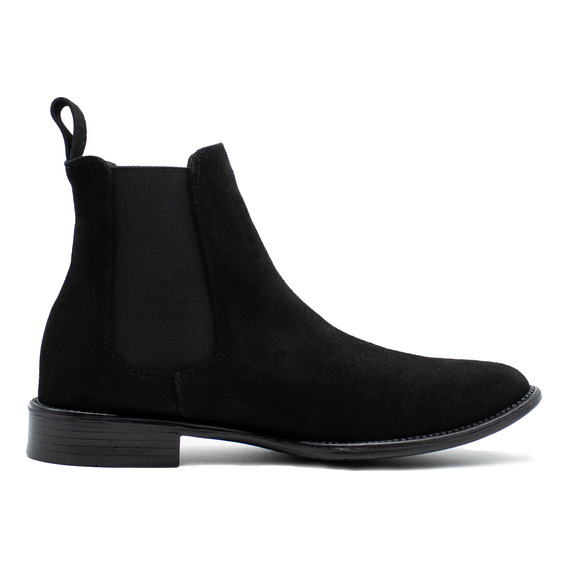 Botín Chelsea Boots Piel Gamuza Color Negro Andre Bocassi