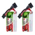 Coddar 2 Paquetes 4s 350mah Lipo 14,8v 80c Bateria Lipo Con