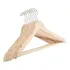 Ganchos Para Ropa Madera Natural 8 Piezas Calidad Home C