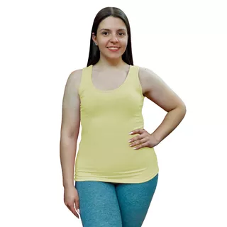 Musculosa  Mujer Espalda Clasica Modal Lycra T Grande Full