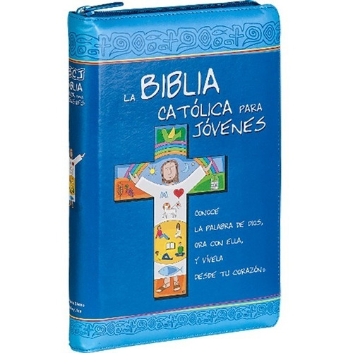 Biblia Catolica Jovenes Grande Azul Con Estuche Y Cierre