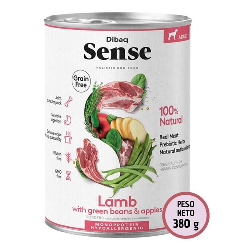  Alimento Húmedo Perro Adulto Sense Sabor Cordero 380g