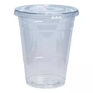 Vasos Plásticos Pet Con Tapa 355cc/12oz (50 Unidades)