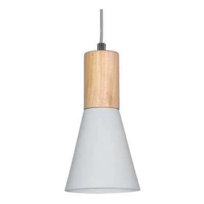 Colgante 1 Luz Conico Elena Cromo Apto Led E27 Diseño Mks