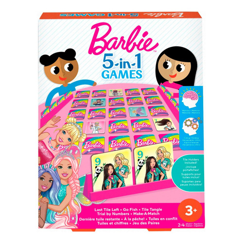 Mattel Games Preschool Juego De Mesa Barbie 5 En 1