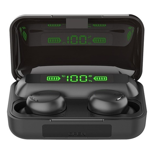 Audífonos Inalambricos Bluetooth F9-5 Tsw Powerbank Batería Color Negro
