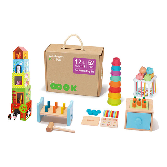 Caja Sensorial Juguete Montessori 12+ Meses 52 Piezas