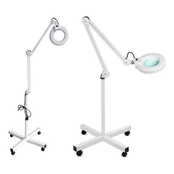 Lámpara Pie Lupa Multifocal Luz Led Profesional Cosmetología