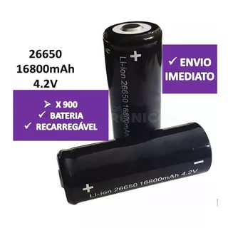 Kit Lanterna 4 Bateria 26650 Li-ion 4,2v 16800mah - X900