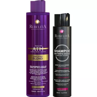 Progressiva One Step Blond 1l + Shampoo Anti Resíduo 500ml