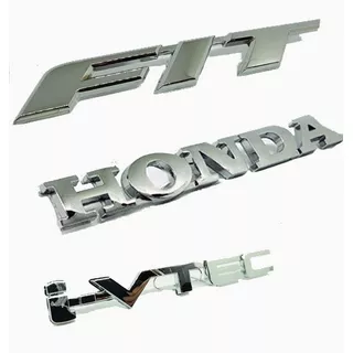 Honda Fit City Letras Traseras X3 Logos  Honda+ Ivtec +fit 