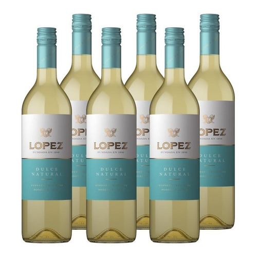 Lopez Dulce Natural vino blanco 6 unidades de 750ml