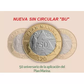 20 Pesos Plan Marina  Bu  Nueva Sin Circular En Capsula !