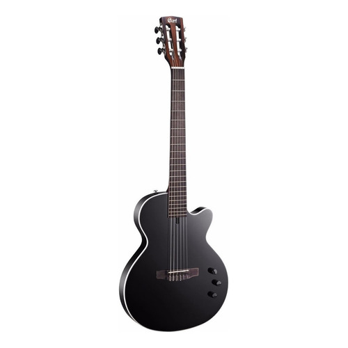 Guitarra clásica Cort Sunset Nylectric para diestros negra