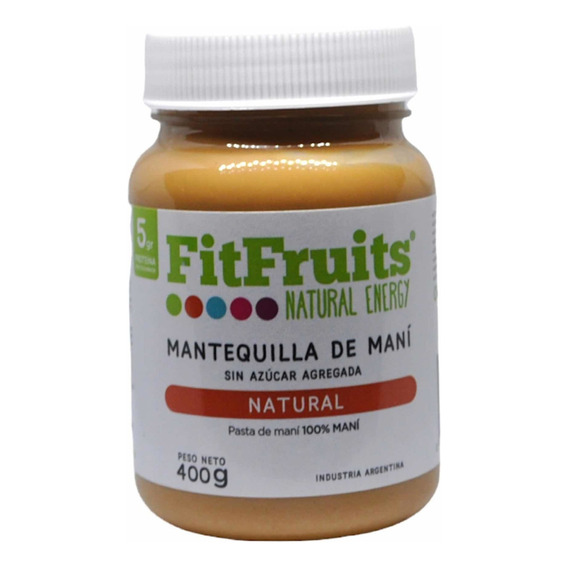  Frutfruits mantequilla de maní natural sin azúcar agregada 400gr