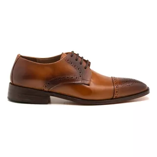 Zapatos De Cuero Para Hombre Marrones - Modelo Salzburgo