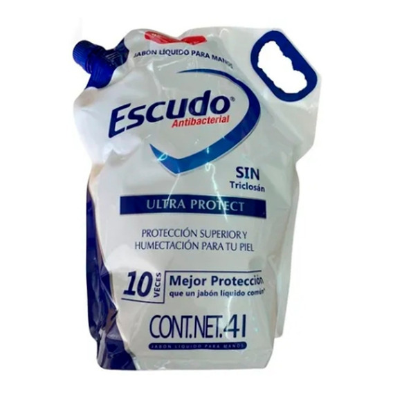 Jabon Liquido Antibacterial Escudo Ultra Protect 4 Lts 