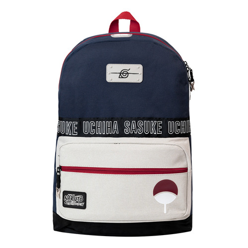 Mochila Escolar Naruto Sasuke Con Porta Laptop