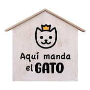 Casita Decorativa De Madera Vintage Aquí Manda El Gato